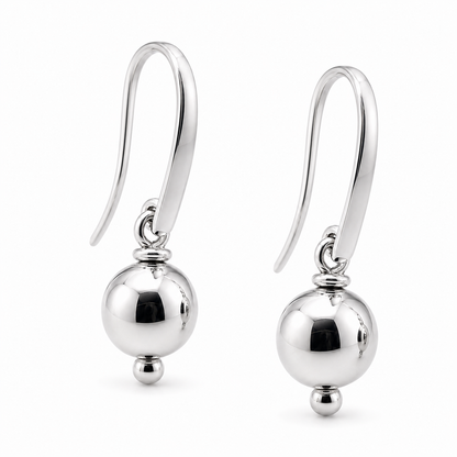 Kaedesigns 9ct 9kt 375 Yellow, Rose or White Gold 8mm Thick Hook Drop Ball Earrings