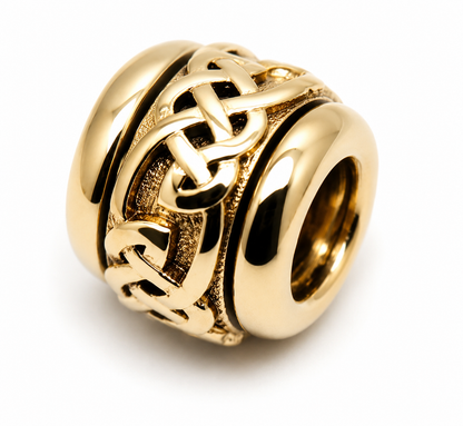 Kaedesigns 9ct 9k 375 Yellow, Rose, White Gold Or Silver Celtic Weave Bead Charm