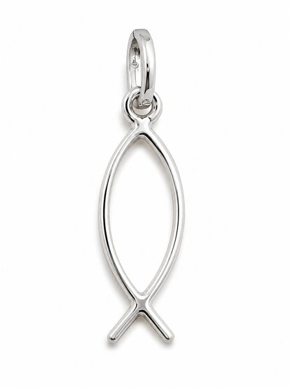 Solid Sterling Silver or 9ct Yellow Gold Religious Jesus Christian Fish Symbol Pendant