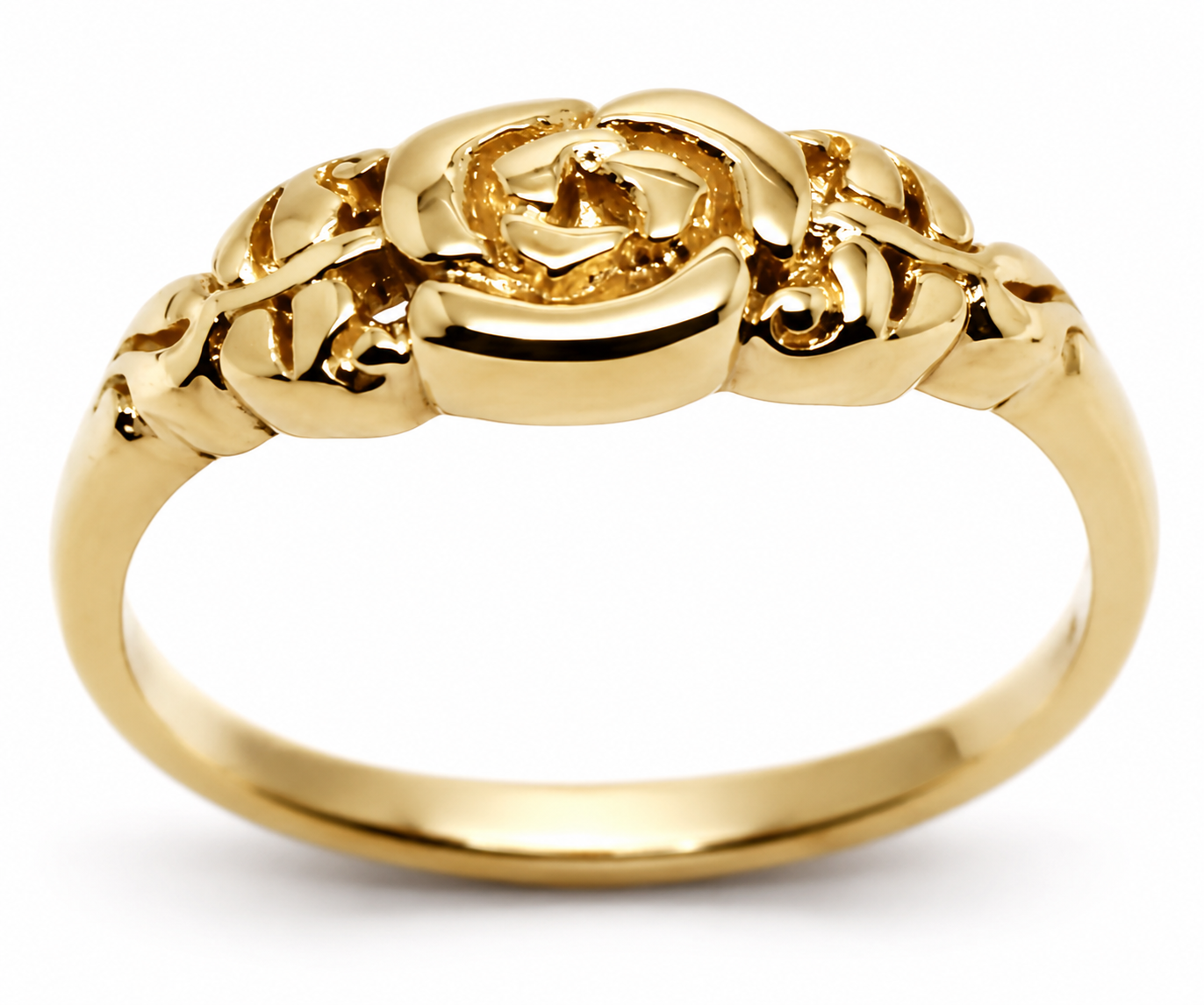 Genuine Solid 9ct 9k 375 Yellow, Rose or White Gold Flower Ring Choose Size F To K