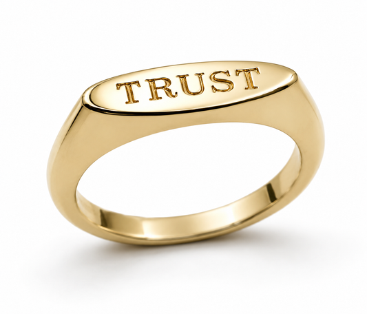 Genuine Solid 9ct 9K 375 Yellow, Rose or White Gold Signet Ring Engraved Initials or Numbers - Choose your ring size H to P