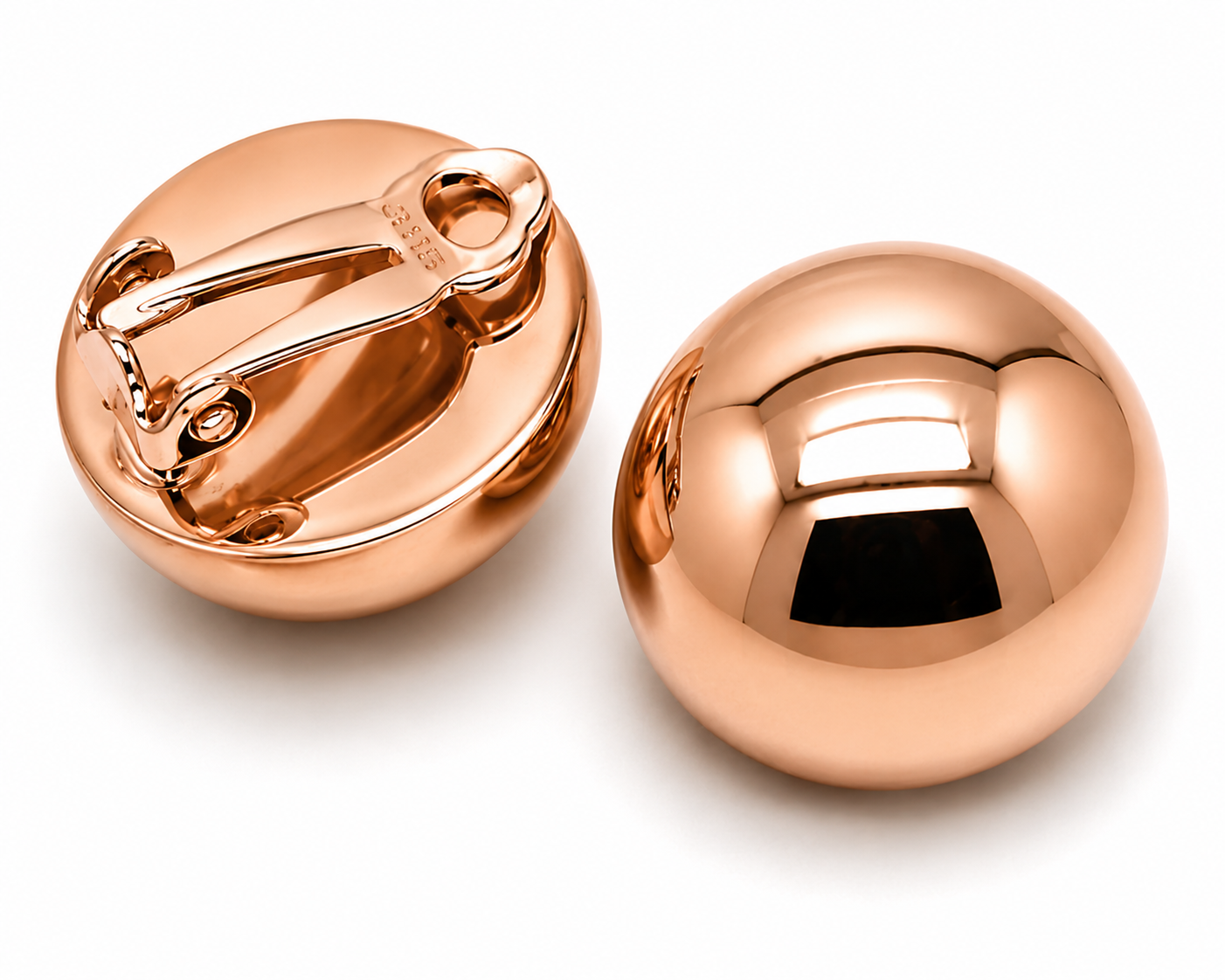 Kaedesigns Genuine 9ct 9k 375 Yellow, Rose Or White Gold Clip On 18mm Half Ball Earrings