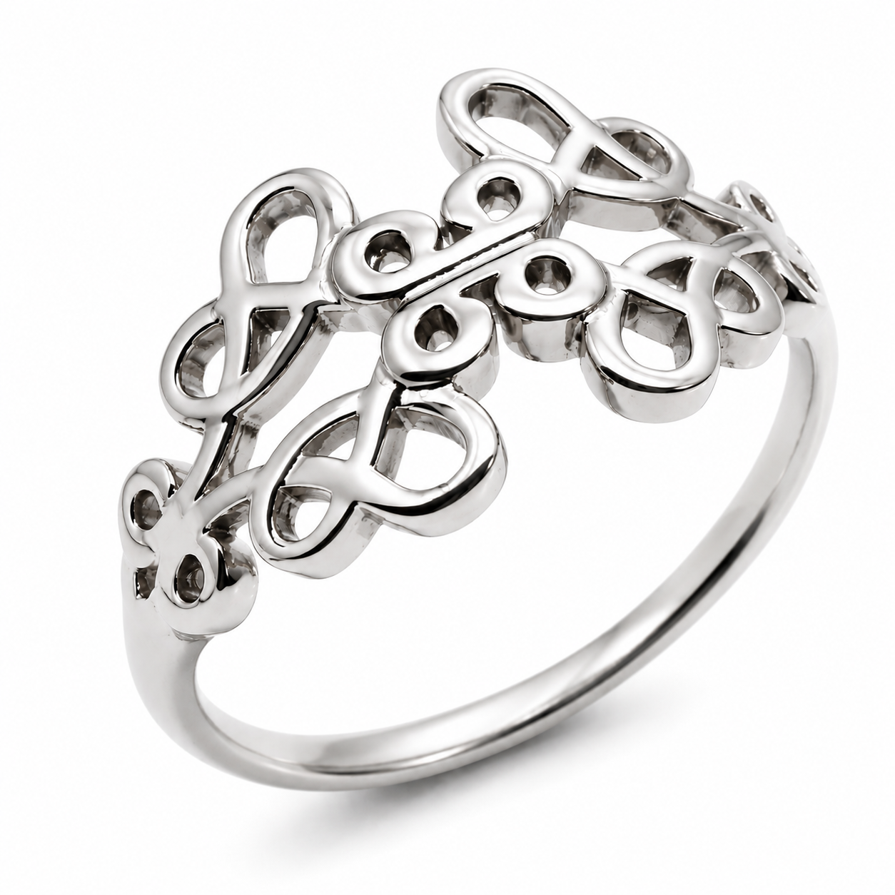 Solid Genuine 9ct 9kt Yellow, Rose and White Gold Hallmarked 375 Fancy Celtic Swirl Ring  421