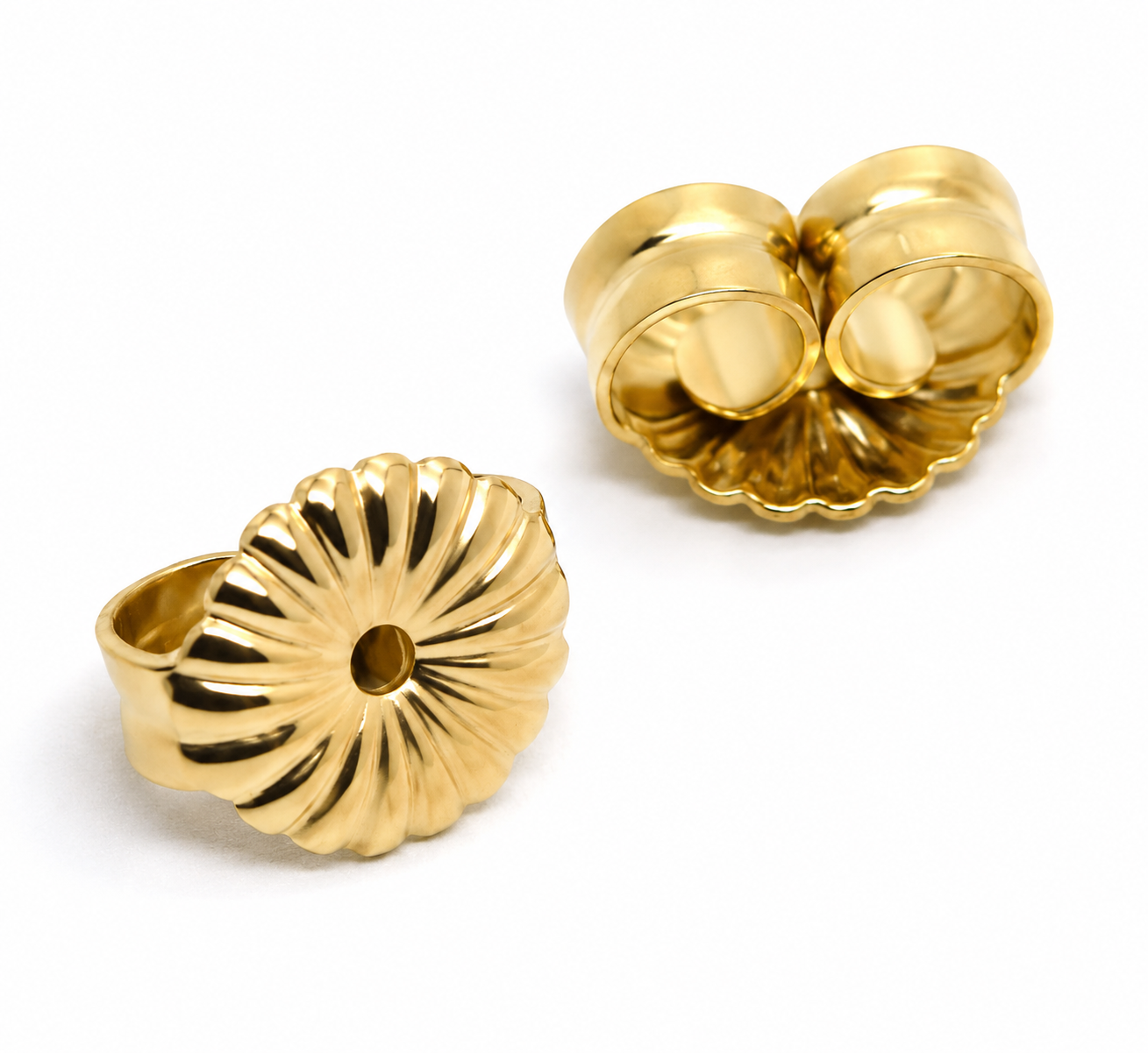 Kaedesigns 9ct 9k 375 Yellow Or White Gold Flower Earring Butterfly Backs 5.5mm Or 9mm