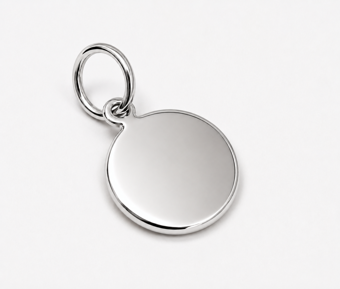 Genuine 9ct 9k 375 Solid Yellow, Rose or White Gold 12mm disc round circle pendant