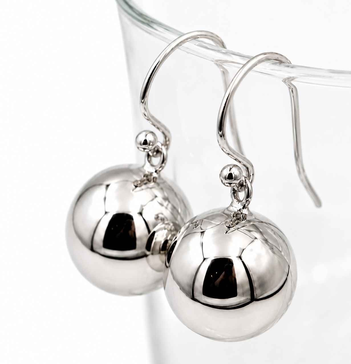 Kaedesigns Genuine 9ct 9kt 375 Yellow, Rose or White Gold 14mm Euro Ball Drop Earrings