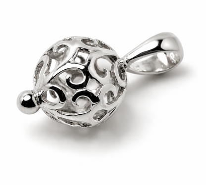 Kaedesigns New Genuine 9ct 9K Yellow, Rose & White Gold 10mm Filigree Ball Pendant