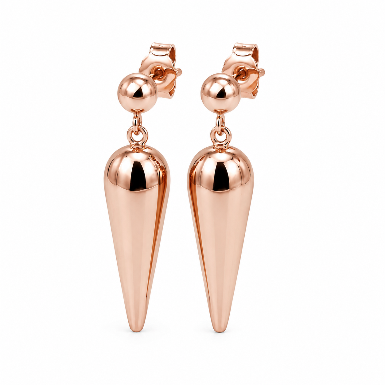 Kaedesigns Genuine 9ct 9kt 375 Solid Yellow, Rose or White Gold Half Teardrop Stud Earrings