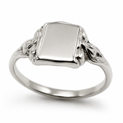 Kaedesigns, Genuine Solid 9ct 9kt Genuine Solid Yellow, Rose or White Gold Signet Ring in your size