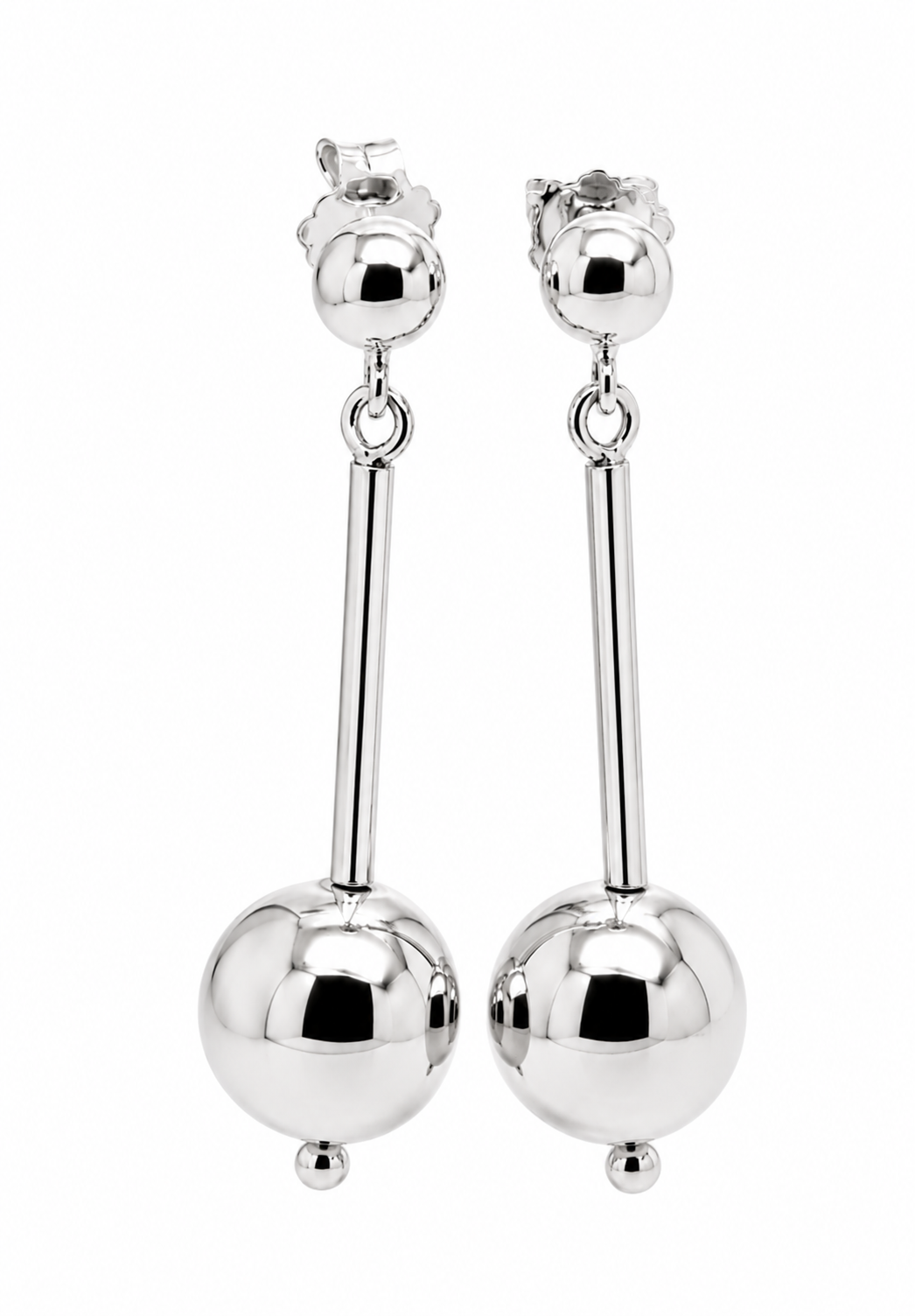 Genuine 9ct 9K 375 Yellow, Rose or White Gold 12mm Euro Full Ball Stud butterfly backs Earrings