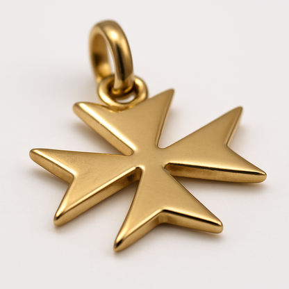 Kaedesigns, Genuine 9ct Yellow, Rose or White Gold Maltese Cross Pendant