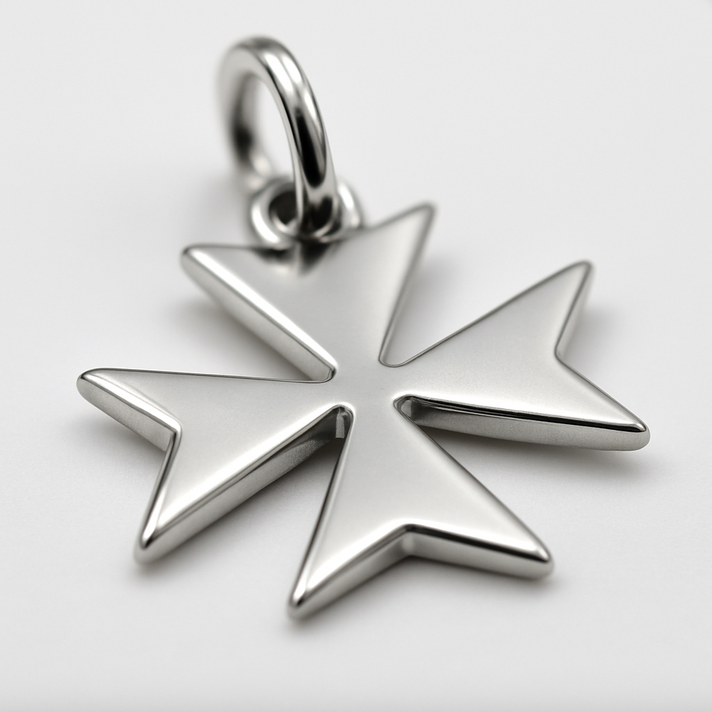 Kaedesigns, Genuine 9ct Yellow, Rose or White Gold Maltese Cross Pendant