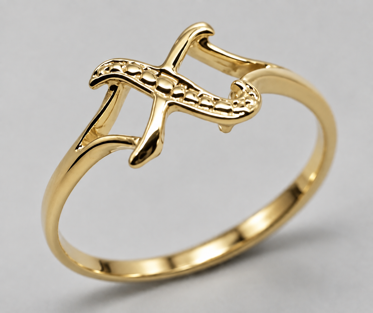 Genuine Delicate 9ct 9k 375 Yellow, Rose or White Gold Initial Ring X