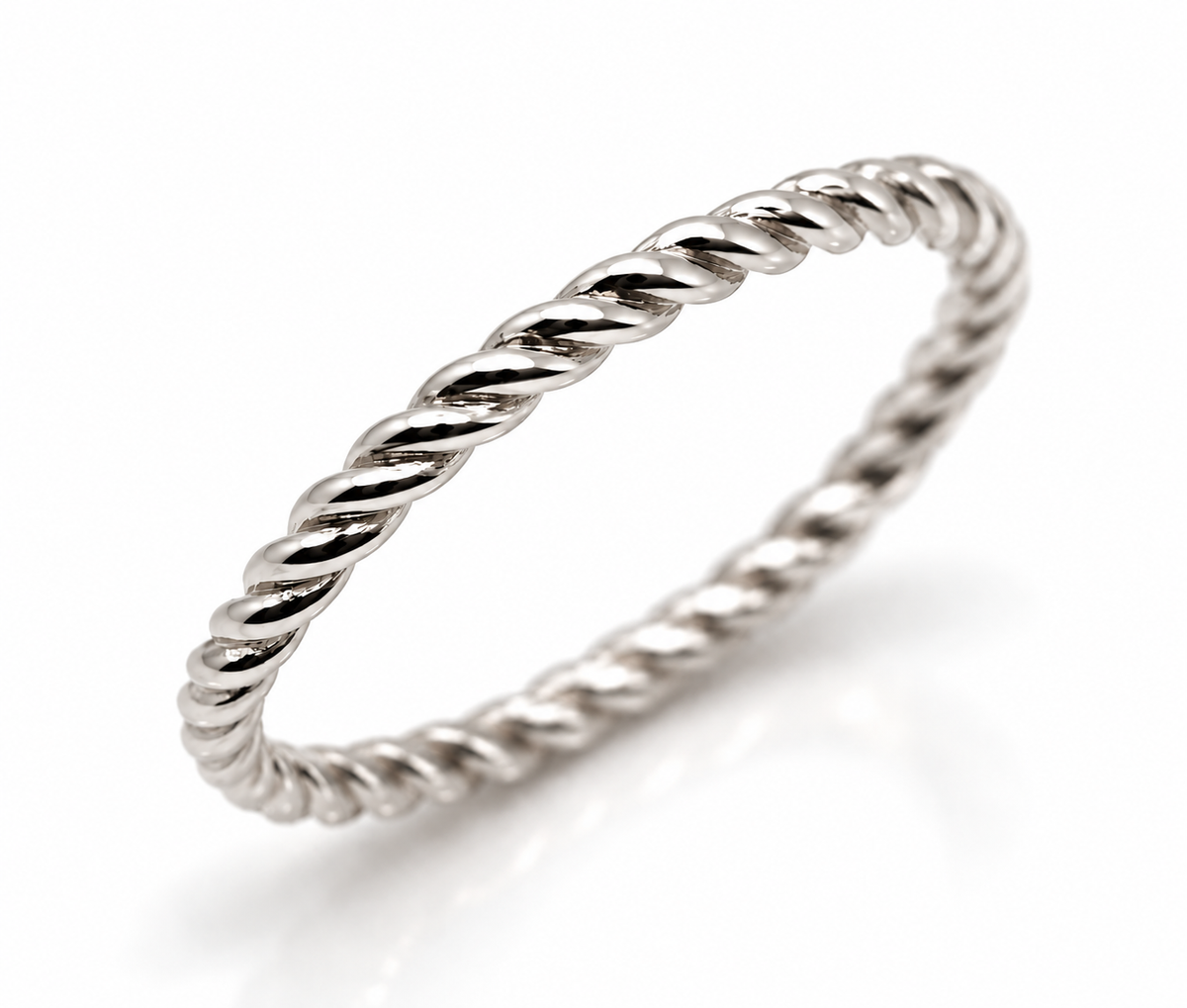 Genuine 9ct 9k 375 Yellow, Rose or White Gold Dress rope stacker ring - Choose your ring size K to R