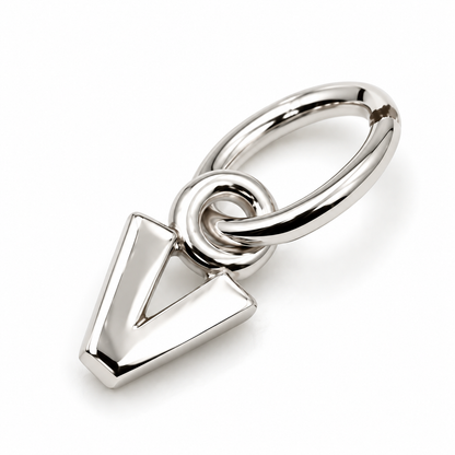 Tiny 9ct Gold Letter V Initial Pendant Charm | Yellow, Rose or White