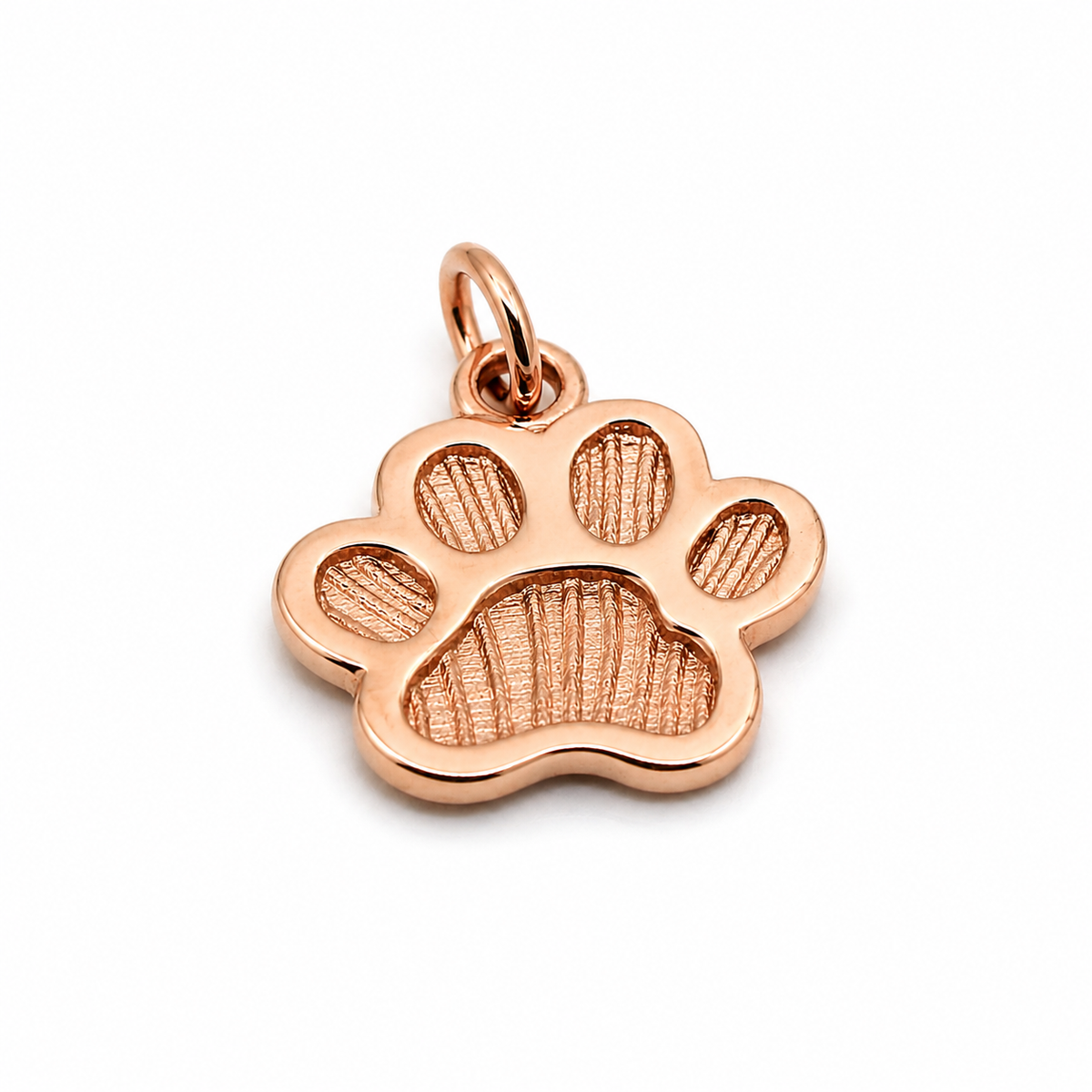 Genuine 9ct 9K 375 Yellow, Rose or White Gold Small Dog Animal PAW Pendant or Charm Shield