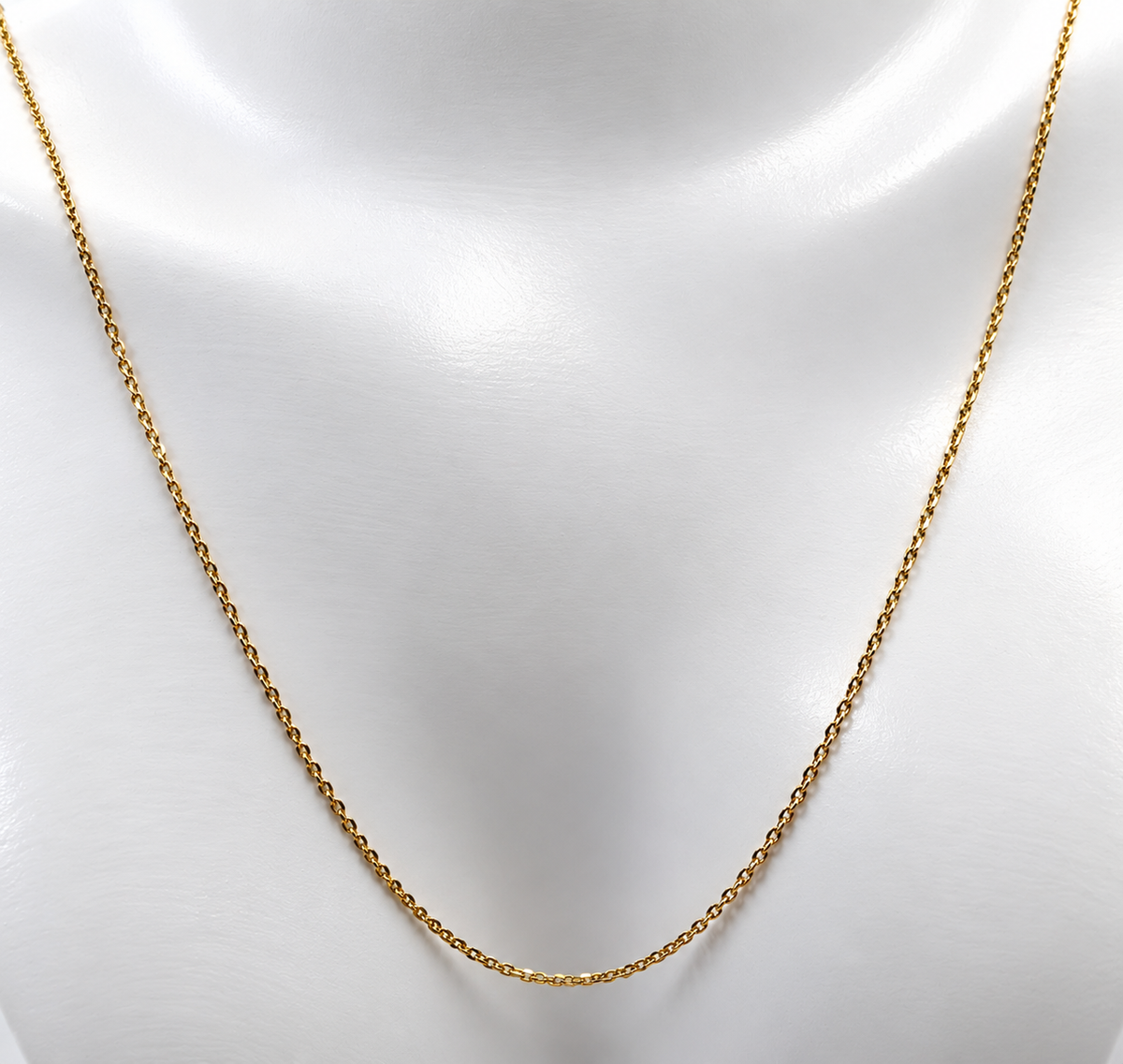 Genuine 18ct 18k 750 Yellow Gold Fine Cable Chain 50cm Necklace Chain