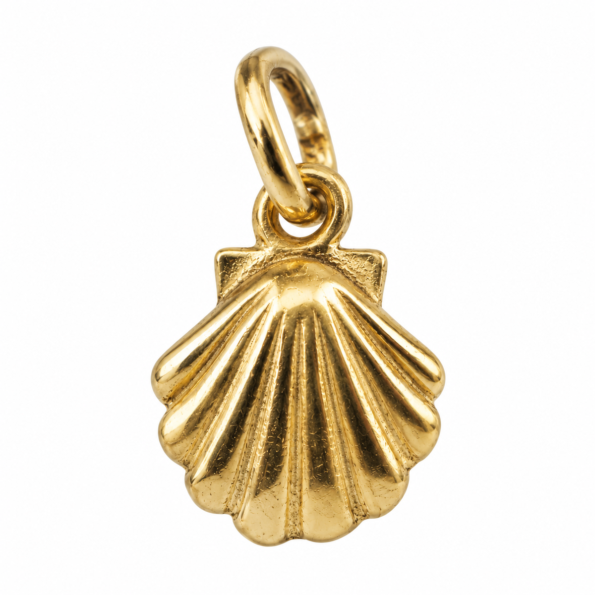 Genuine 9ct Yellow or Rose Gold Small Sea Scallop Shell Clam Seashell Pendant Charm