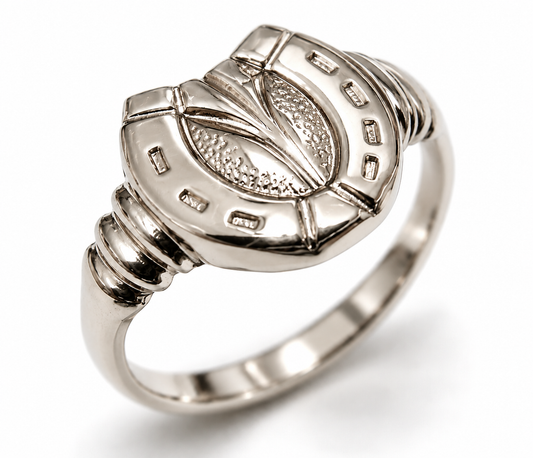 Genuine Large Genuine Sterling Silver 925 Lucky Horse Shoe Ring - Choose your size - 247