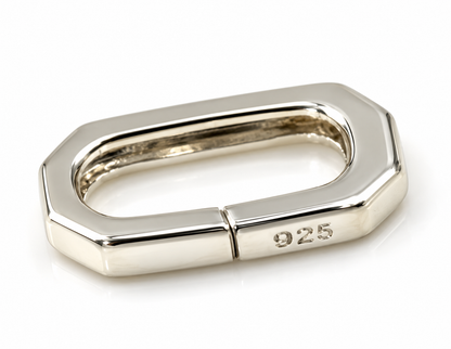 Sterling Silver 925 Rectangle Hinged Push Clasps for Bracelet Necklace