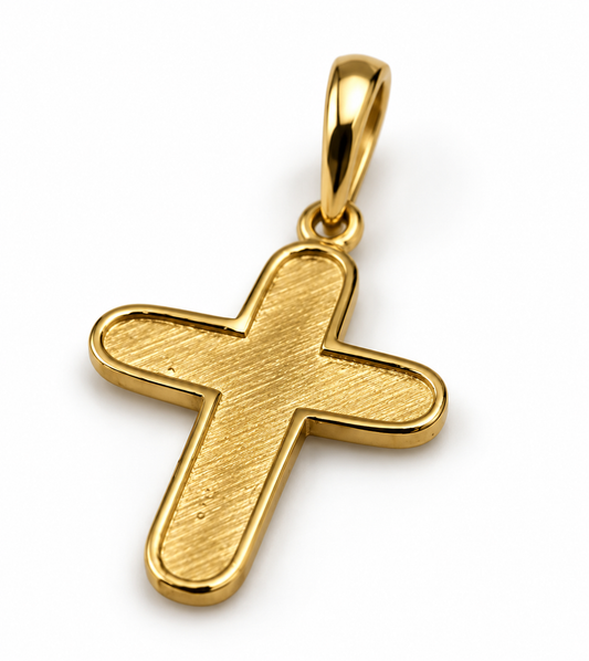 Small 14ct Yellow Gold Cross Pendant or Charm
