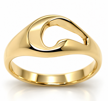 Genuine Solid 9ct 9K Yellow Or Rose Or White Gold 375 Large Initial Ring C