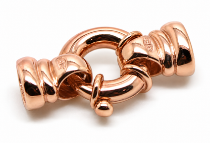 Kaedesigns, 14mm Genuine 9ct 375 Large Yellow, Rose or White Gold Bolt Ring Clasp With Ends