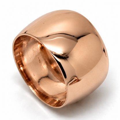 Solid 9ct 9k 375 Gold Barrel Band Ring – 12mm | Yellow, Rose or White Gold | Sizes Q–Z