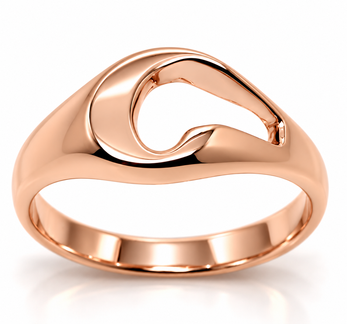 Genuine Solid 9ct 9K Yellow Or Rose Or White Gold 375 Large Initial Ring C