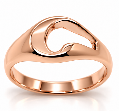 Genuine Solid 9ct 9K Yellow Or Rose Or White Gold 375 Large Initial Ring C