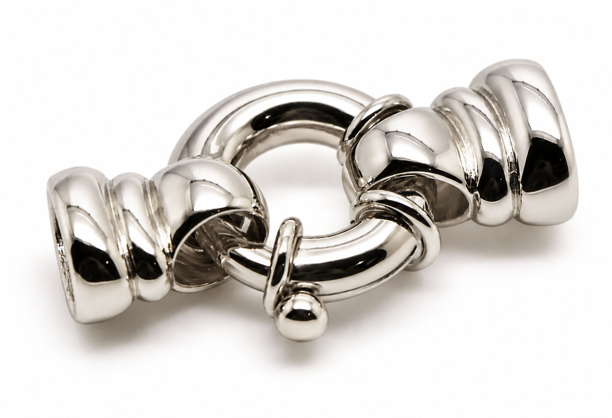Kaedesigns, 14mm Genuine 9ct 375 Large Yellow, Rose or White Gold Bolt Ring Clasp With Ends