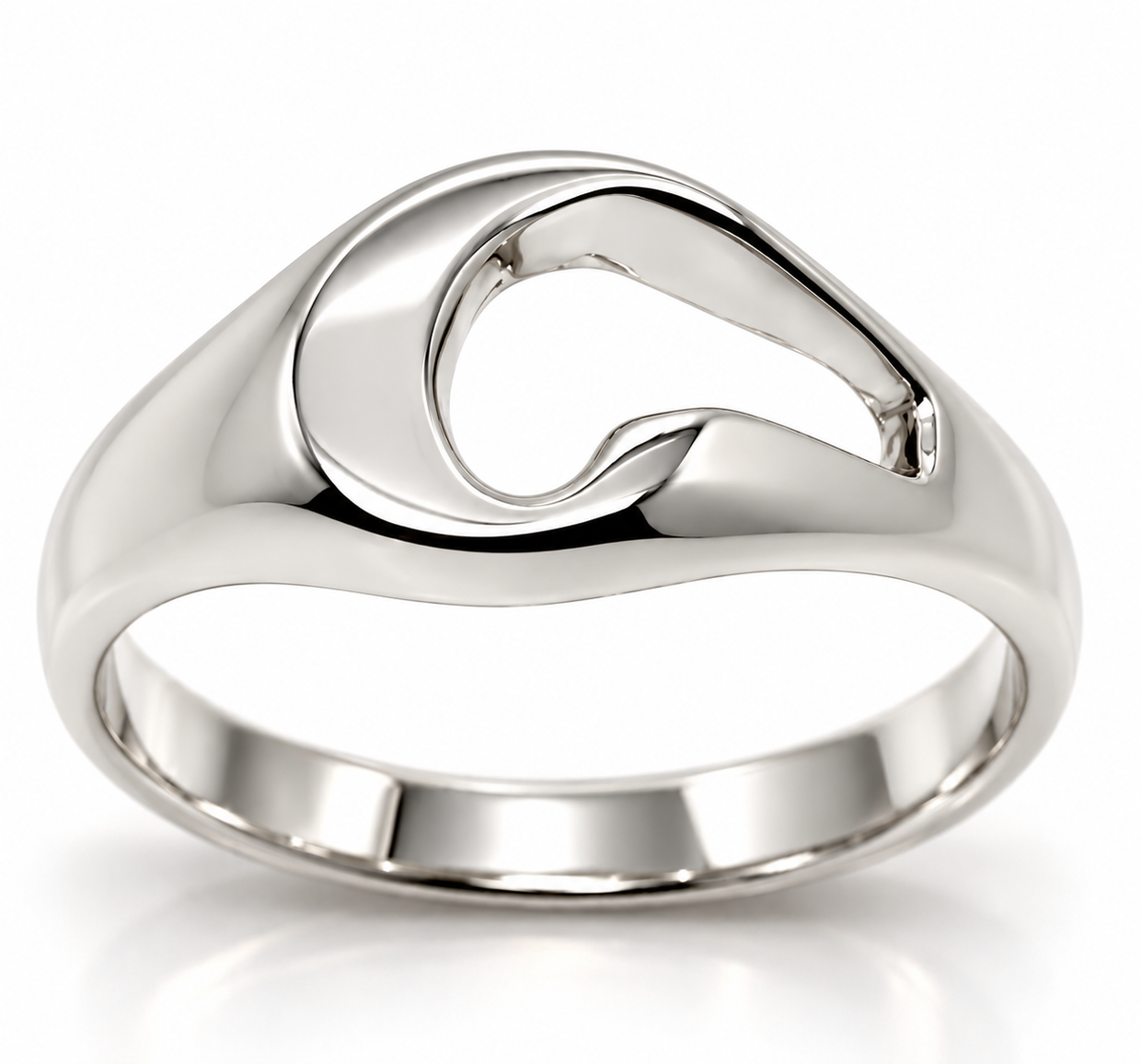 Genuine Solid 9ct 9K Yellow Or Rose Or White Gold 375 Large Initial Ring C