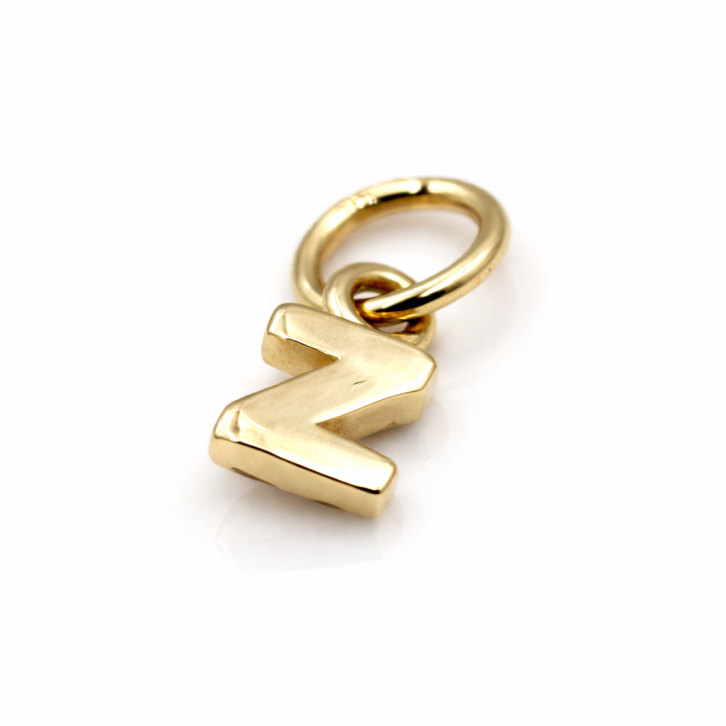 Genuine 9ct 9kt Genuine Tiny Very Small Yellow, Rose & White Gold Initial Pendant Charm Z