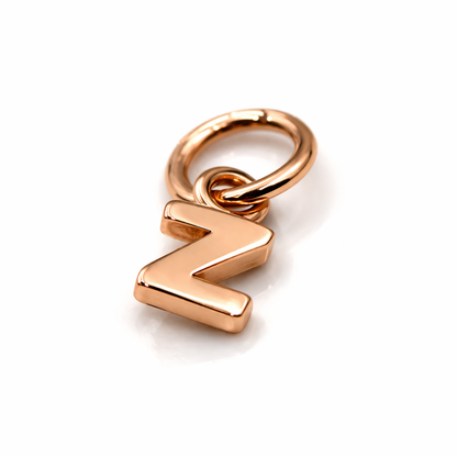 Genuine 9ct 9kt Genuine Tiny Very Small Yellow, Rose & White Gold Initial Pendant Charm Z