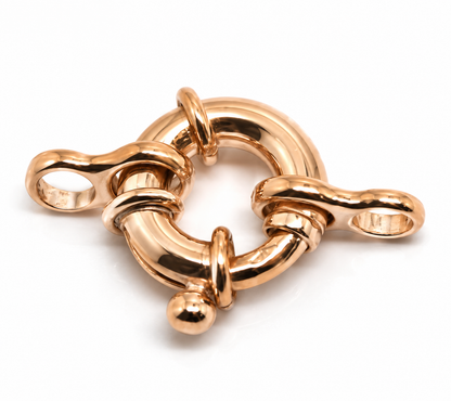 Genuine 9ct 9k 375 Large Rose Gold Bolt Ring Clasp With Ends 11mm, 13mm, 15mm, 18mm or 20mm