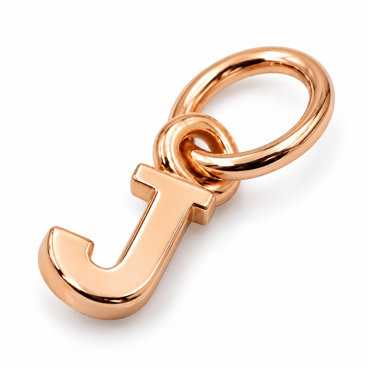 Tiny 9ct Solid Gold Letter J Initial Pendant, Yellow, Rose or White Gold