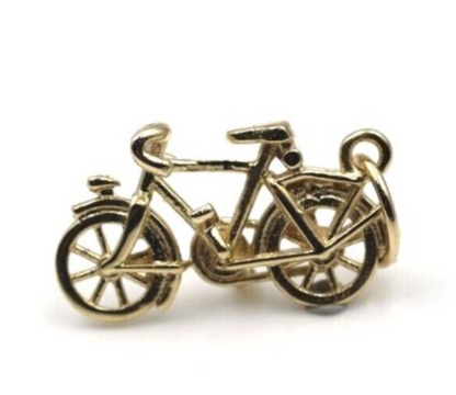 Genuine 9ct Yellow or Rose or White Gold or Sterling Silver Push Bike Pendant