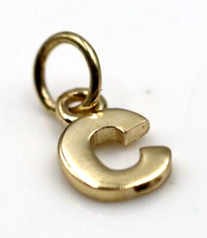 Genuine 9ct 9kt Genuine Small Yellow Gold Initial Pendant Charm - 8mm x 6mm - A to Z