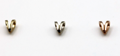 Genuine 9ct 9k Yellow, Rose or White Gold 4mm, 5mm or 6mm Bail Rabbit Ears Polished