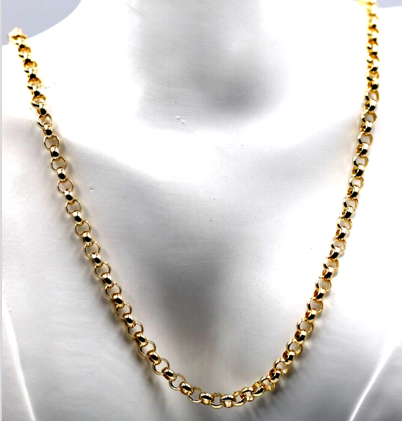 Genuine New Heavy 9ct Yellow, Rose or White Gold Belcher Chain Necklace 70cm