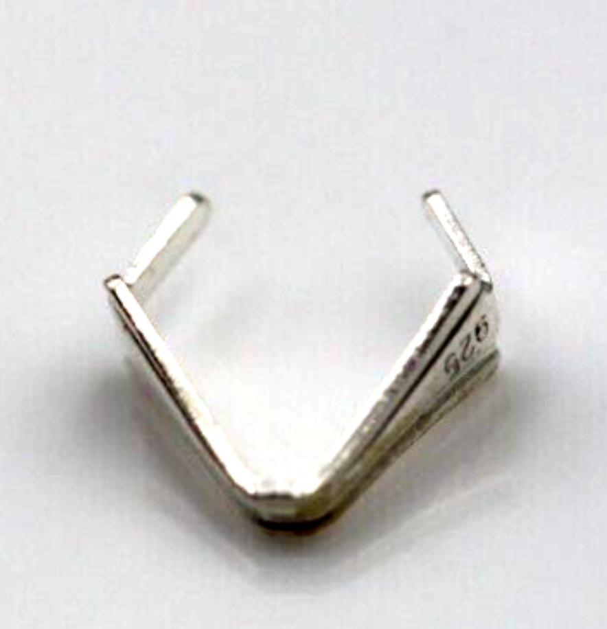 Genuine Sterling Silver 925 Spider Pinch Bail Polished