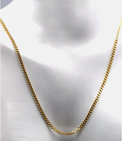 Genuine 9ct Yellow Gold Solid Kerb Curb Chain Necklace 45cm 5grams