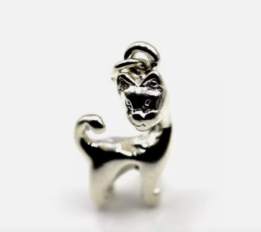 Genuine New Sterling Silver 925 Solid Siamese Cat Pendant or Charm