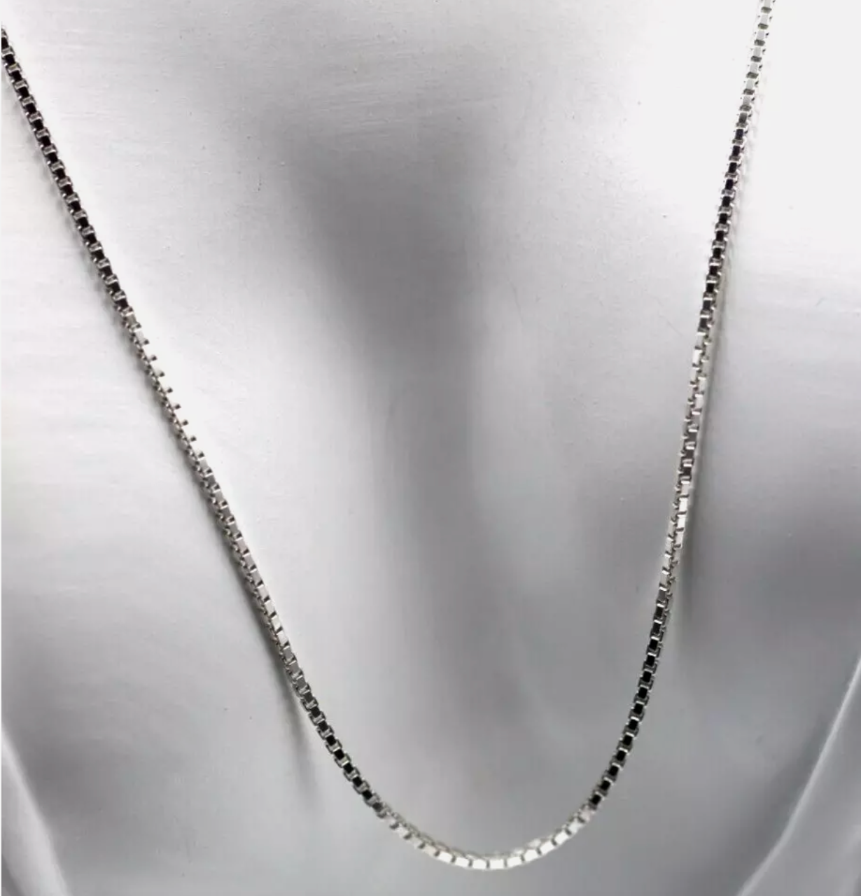 Sterling Silver 925 Venetian Box Chain Necklace 55cm 5.4grams