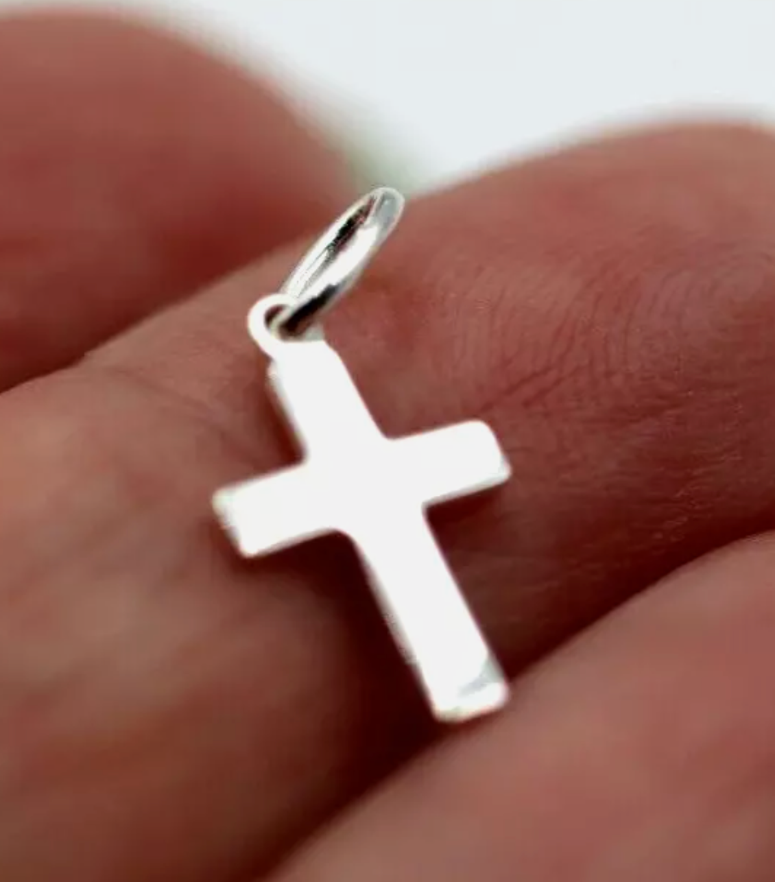 Genuine Sterling Silver 925 Cross Tiny Small Pendant / Charm