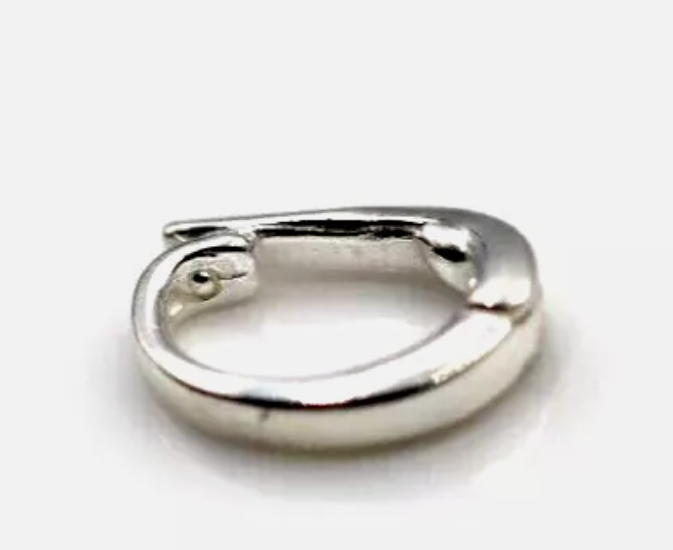 Sterling Silver 925 Plain Hinged Enhancer Bail Clasp 10mmx7mm