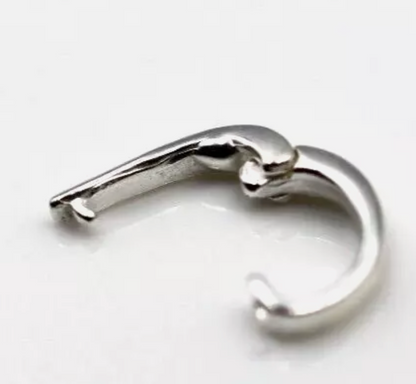 Sterling Silver 925 Plain Hinged Enhancer Bail Clasp 10mmx7mm