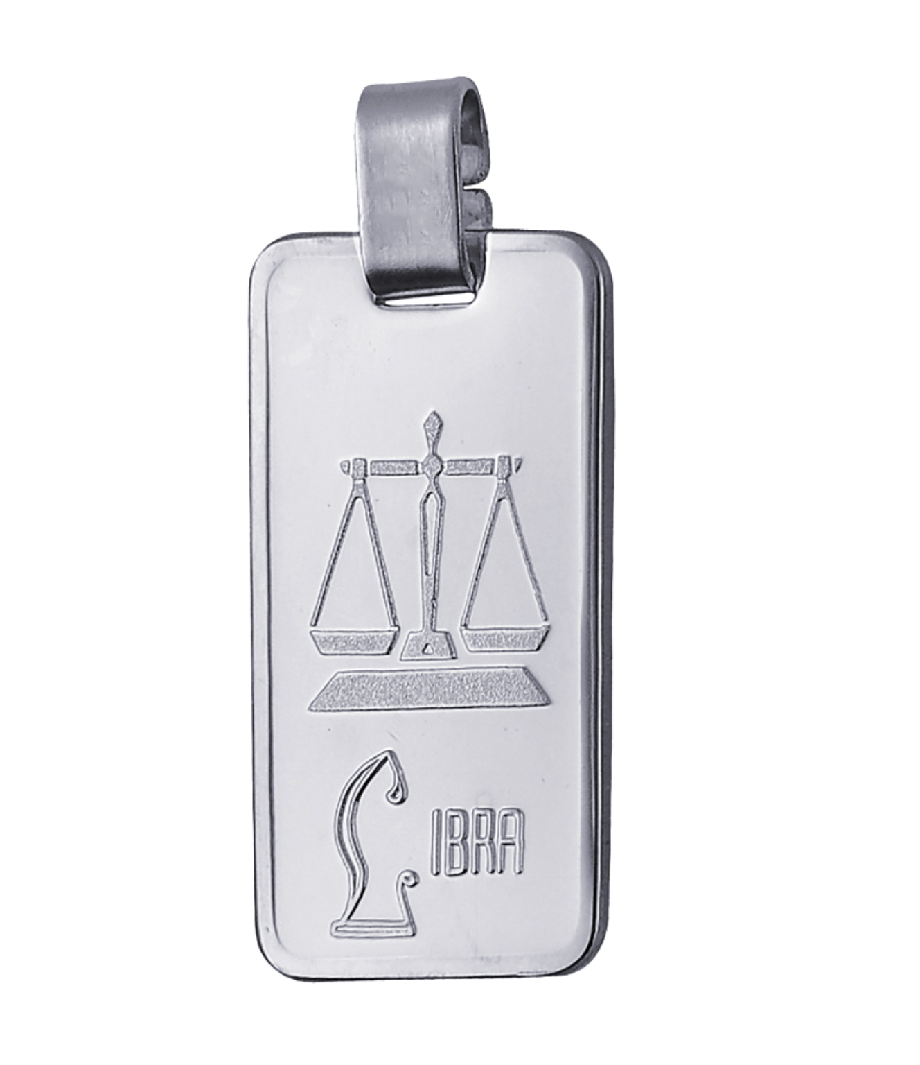 Genuine Large Fine Silver 4GZ Rectangle Zodiac Pendant - All star signs available