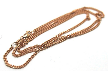 Genuine 9ct 9k Rose Gold Kerb Curb Chain Necklace 55cm 5grams