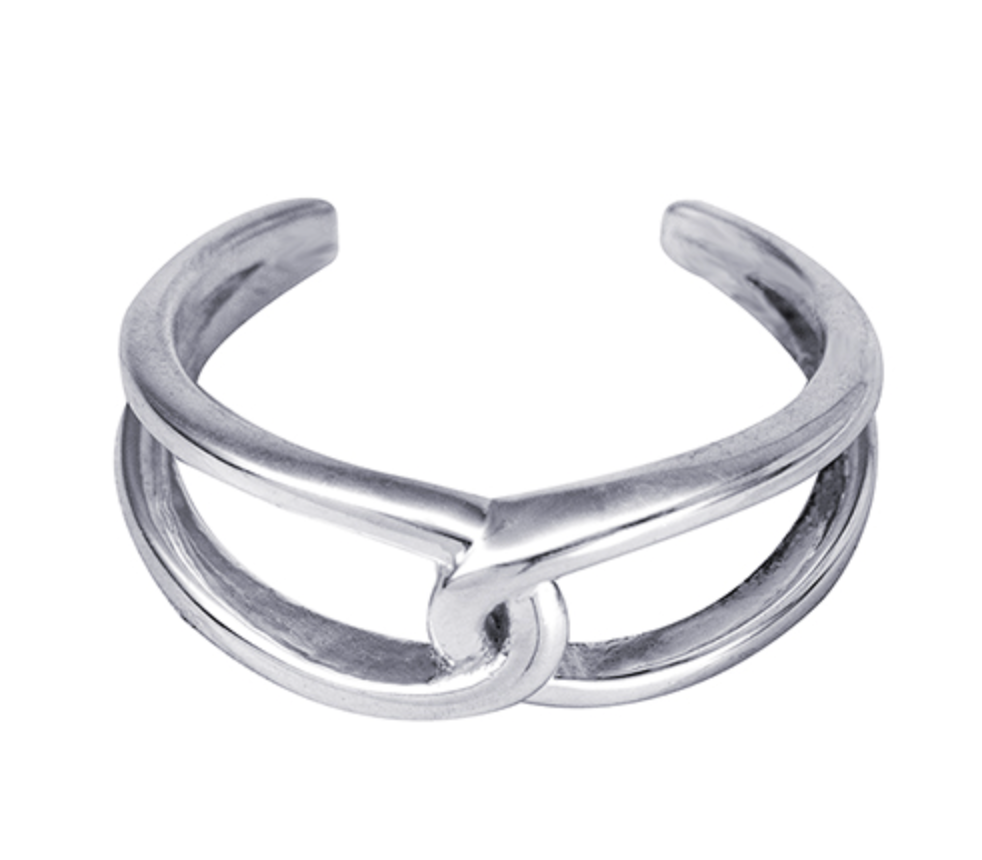 Kaedesigns New Genuine Sterling Silver 925 Plain Interlocking Toe Ring